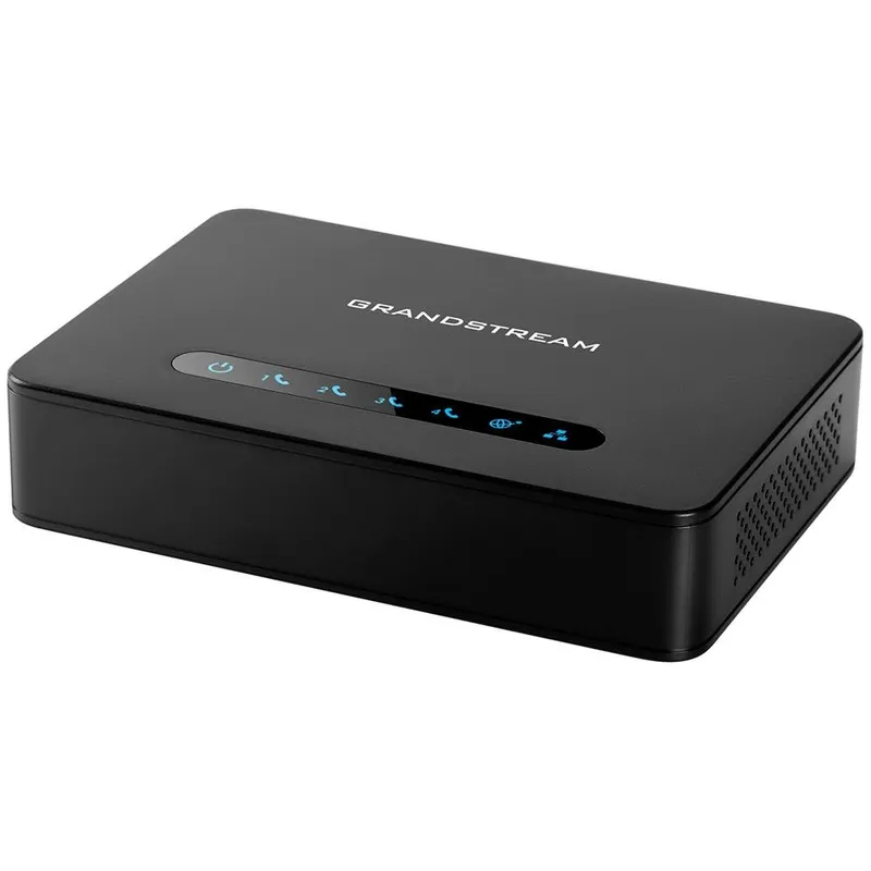 Adaptador ATA Avançado Grandstream, 4 Portas FXS, Preto - HT814