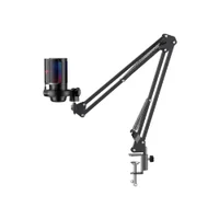 Microfone Stream Havit RGB Com Braço Articulado Gk50 Pro Preto