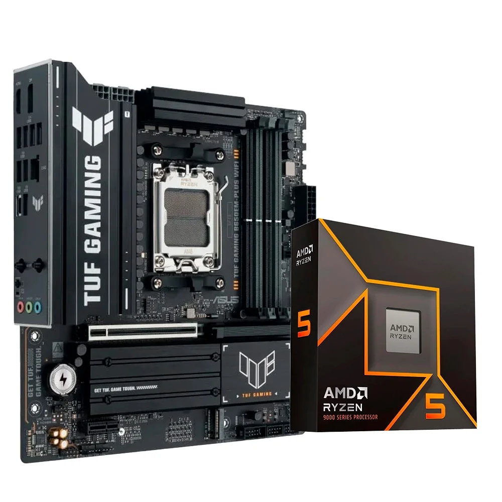 Kit Placa Mãe ASUS TUF B650EM-Plus + AMD Ryzen 5 9600X