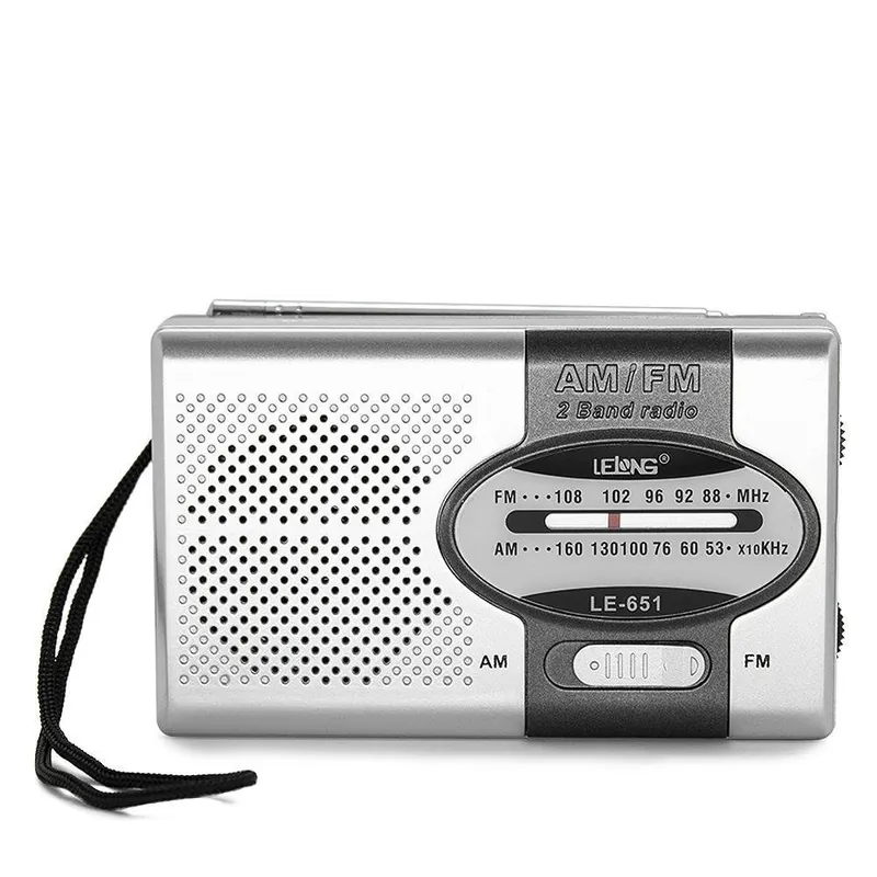 Mini Rádio Portátil Analógico Lelong Le-651 - Prata