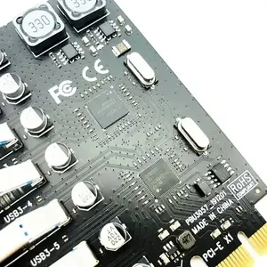 Placa PCi Express 7 Portas Usbs 3.0 Par Computador Fixlegion