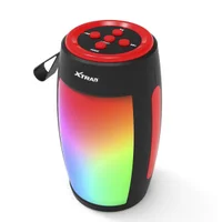 Caixa De Som Bluetooth Tws RGB Portátil 8w Xtrad Vermelho