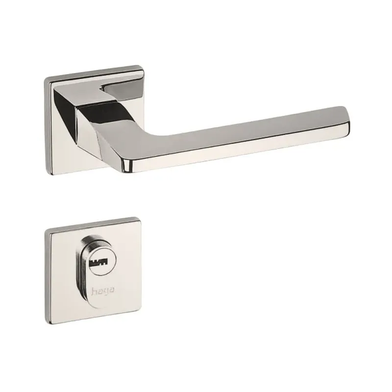 Fechadura Quadra Externa Multiponto 55mm Roseta 529 I430 M317 Cromado Haga