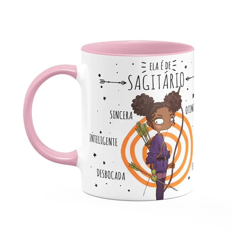 Caneca Signos Cartoon - Ela É De Capricórnio - B-lilac - M2