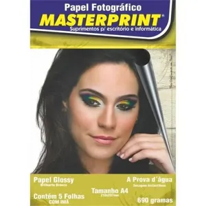 Papel Fotográfico Neutro Com Ímã A4 Pp 5 Folhas