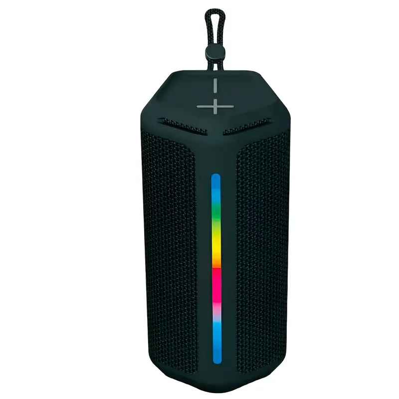 Caixa De Som Bluetooth Resistente À Água Portátil LED RGB Modelo:preto