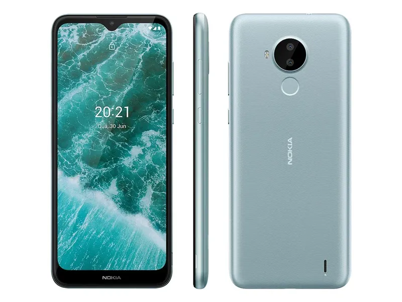 Smartphone Nokia C30, 64GB, 2GB RAM, Câmera 13MP, Tela 6.8 Polegadas, Dual Chip, 4G, Branco