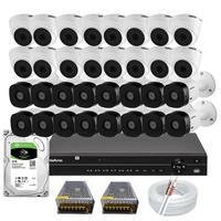 Kit Cftv Intelbras 32 Câmeras Dvr 32 Canais Mhdx 1232 Hd 3TB