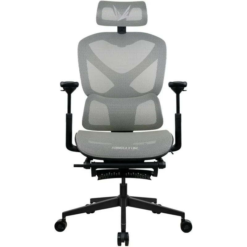 Cadeira Ergonômica Formula V Ergolux 5 Plus, Encosto em Malha Respirável, Apoio de Braço Ajustável, Cinza Fumaça - ERGLX5PLUS-G
