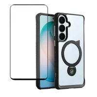 Kit Capa Case Capinha Raptor E Pelicula Dual Glass Preta Para Samsung Galaxy S26 Plus - Gshield
