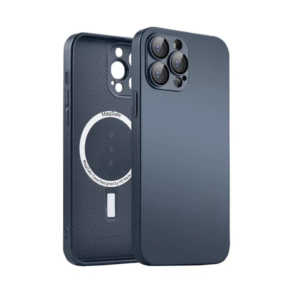 Capa Capinha Case Super Premium Vidro Glass Proteção De Câmera Compatível Iphone 15 Pro Max - Grafite