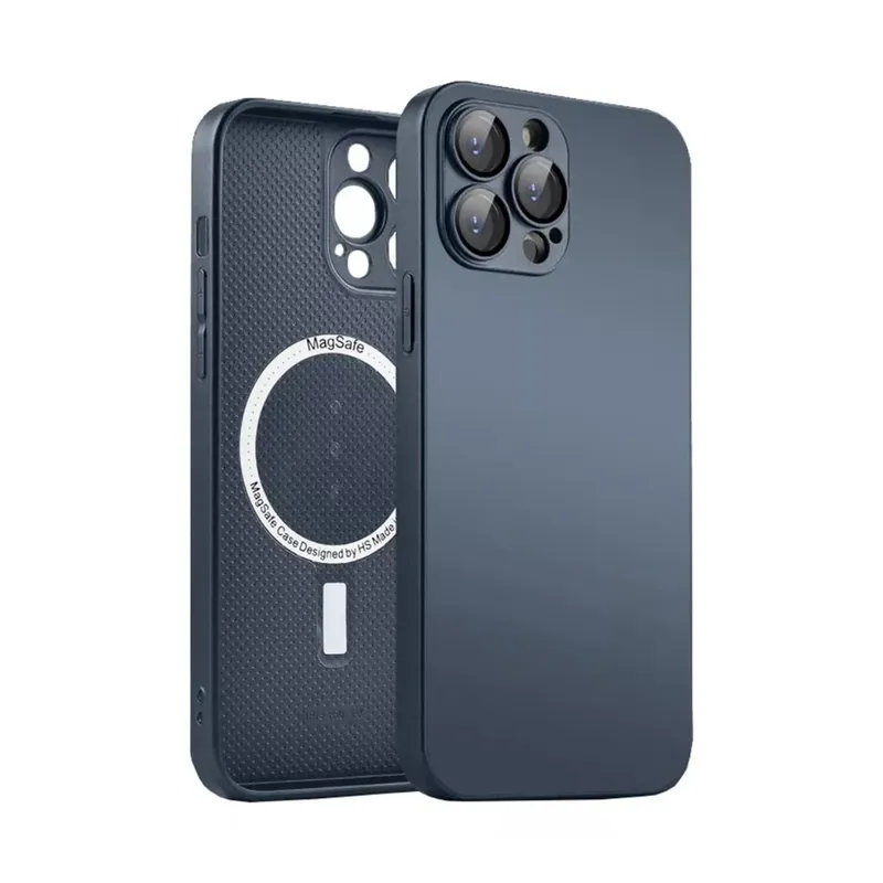 Capa Capinha Case Super Premium Vidro Glass Proteção De Câmera Compatível Iphone 14 Pro - Grafite