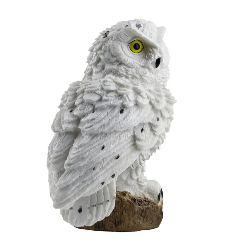 Coruja Luminaria Solar Jardim Quintal Casa Decoraçao Enfeite Multiuso Luz LED Resistente Escultura Aves
