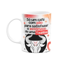 Caneca Divertida Signos Touro - Café E Taurina