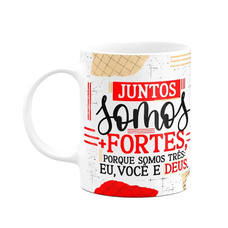 Caneca Namorados Laços - Juntos Somos Mais Fortes