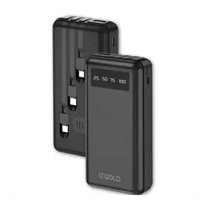 Powerbank 20000mah Carregador Portatil Gold Bte-30 Preto
