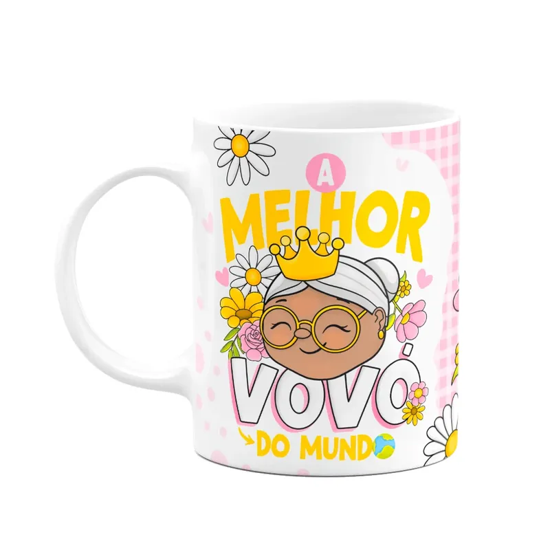 Caneca Dos Avós - A Melhor Vovó Do Mundo - M2 - 325ml