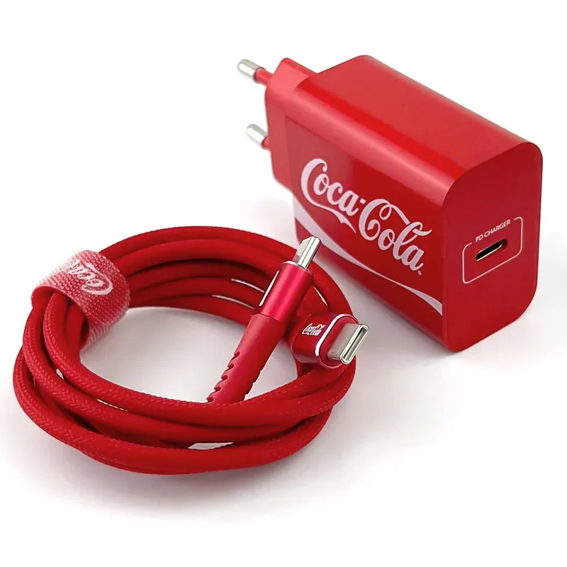 Kit Carregamento Coke 20w - Kit Adap + Cabo Usbc - Usbc - Rd