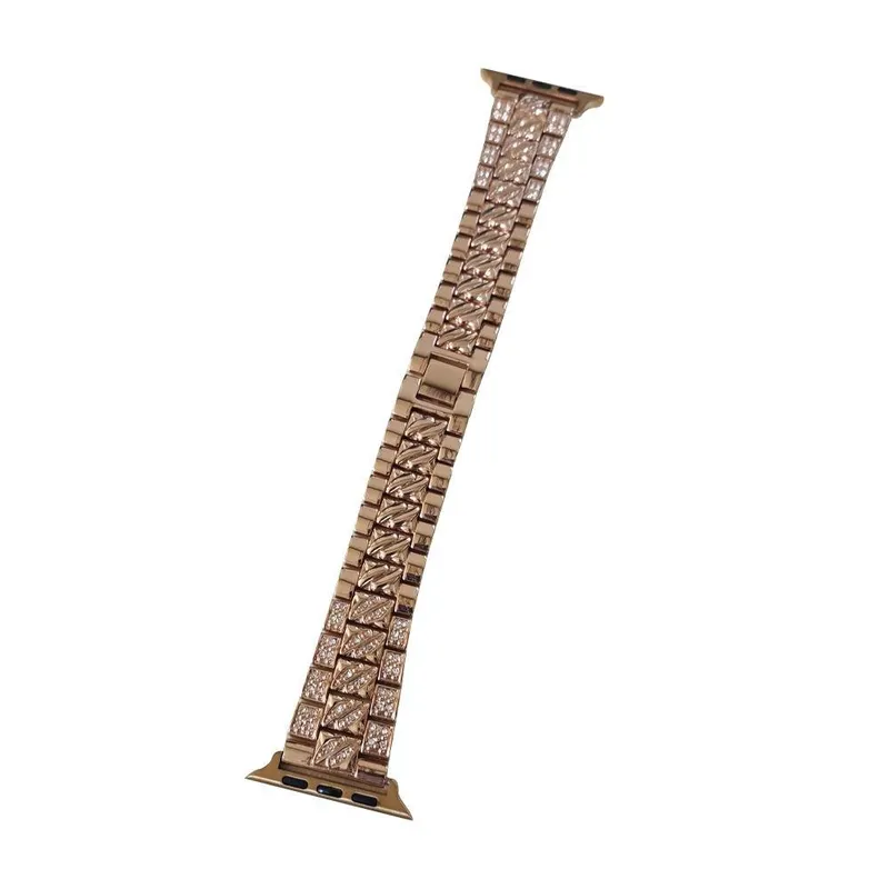 Pulseira Smartwatch Luxo Pedra Strass Smartband Aço 3 Elos