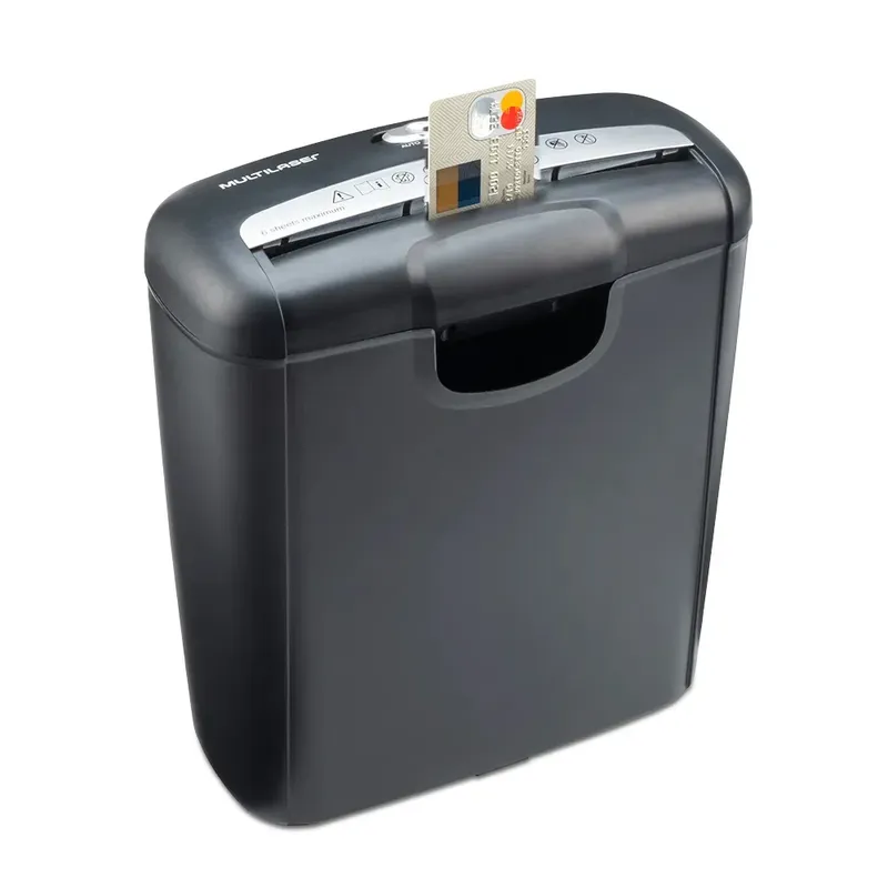 Fragmentadora De Papel Multi Com Cesto Até 6 Folhas 10l Corte Em Tiras 110v - Of009