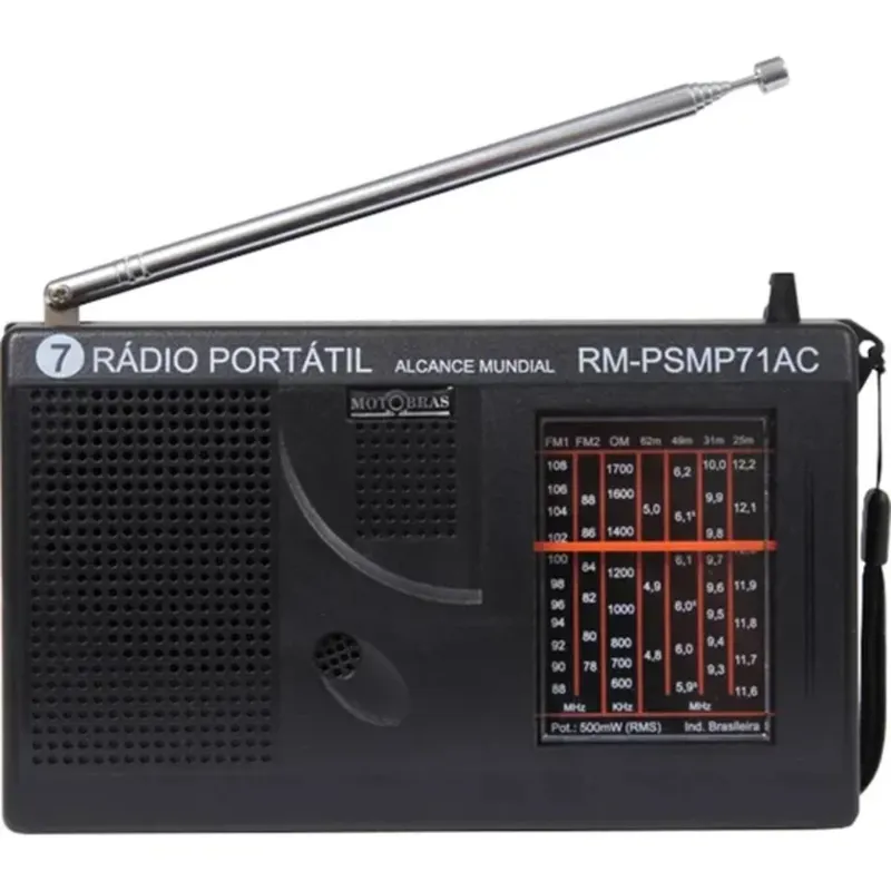 Rádio Portátil Rm-psmp71ac Preto Motobras