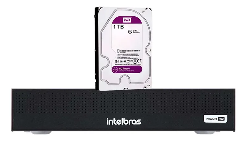 Gravador Digital De Vídeo Com 4 Canais Intelbras Mhdx 1004-c Full Hd H.265+ E Criptografia + Hd 1TB
