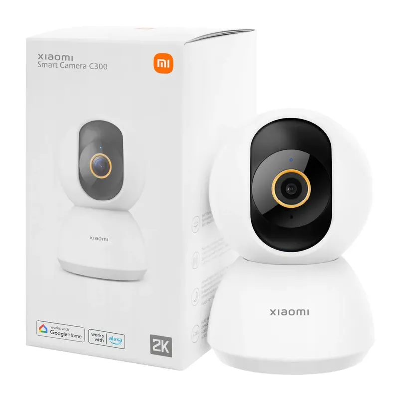Câmera Xiaomi C300 2k Detecção Pessoas Visão Panorâmica Cor Branco