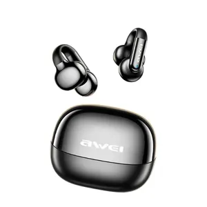 Fone Ouvido Bluetooth Tz30 Tws Clip De Orelha Esportivo +7h Reprodução Awei Resistente Suor Toque Inteligente