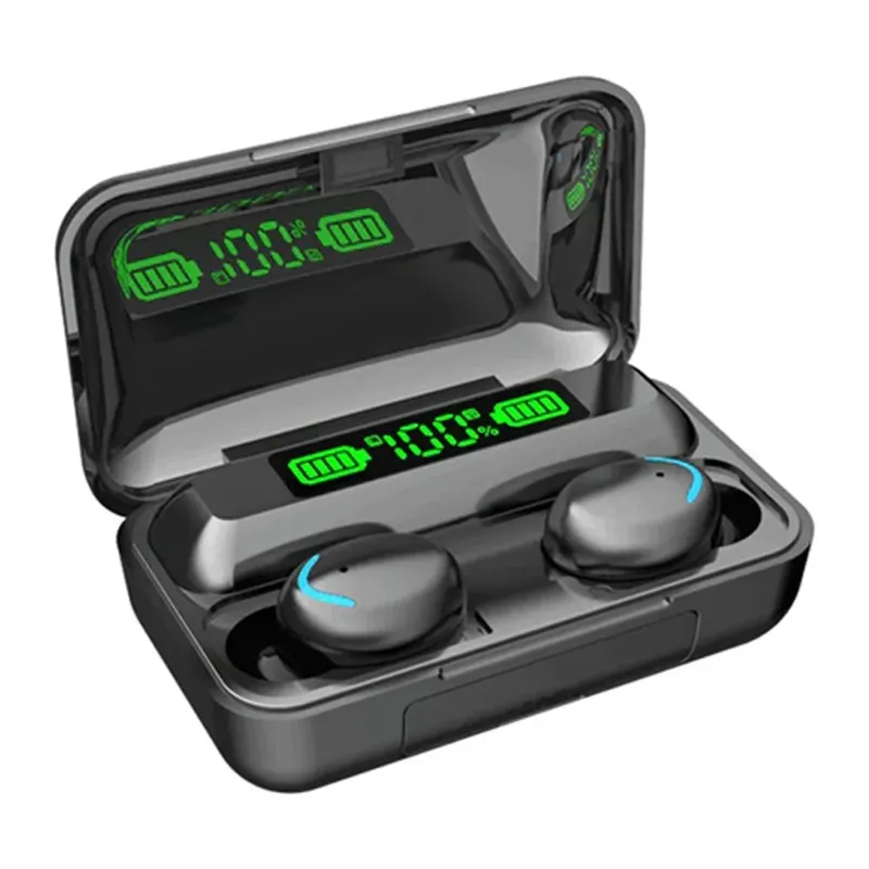 Fone De Ouvido Sem Fio Tws F9-5 Bluetooth V5.3 Cor:preto