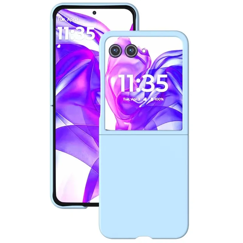 Capa Premium para Motorola Razr 50 - Encaixe Perfeito, Design Elegante, Leve e Fina, Proteção contra Arranhões e Uso Diário - Cor: Azul Claro