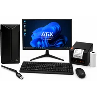 Kit PDV Completo Computador 8GB Monitor teclado mouse Impressora Térmica 80mm Wi-Fi USB Caixa Comercial
