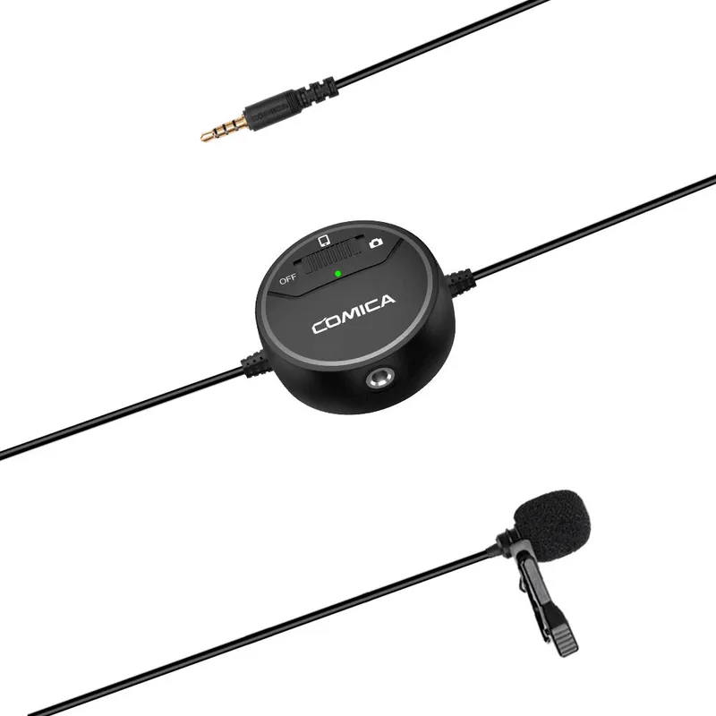 Microfone Lapela Comica SIG.LAV V03, Omnidirectional, Para Câmeras E Smartphones