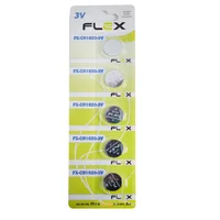 Bateria Flex, Tipo Botão Cr-1620, Cartela Com 5 Peças - Fx-cr1620