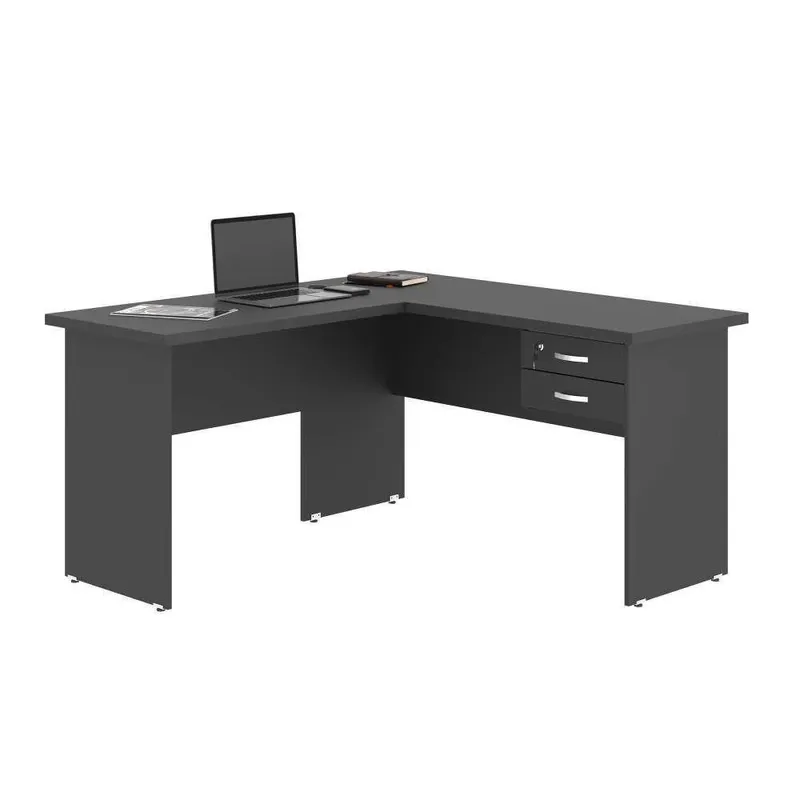 Mesa Escrivaninha Com Gaveteiro Freijo Preto
