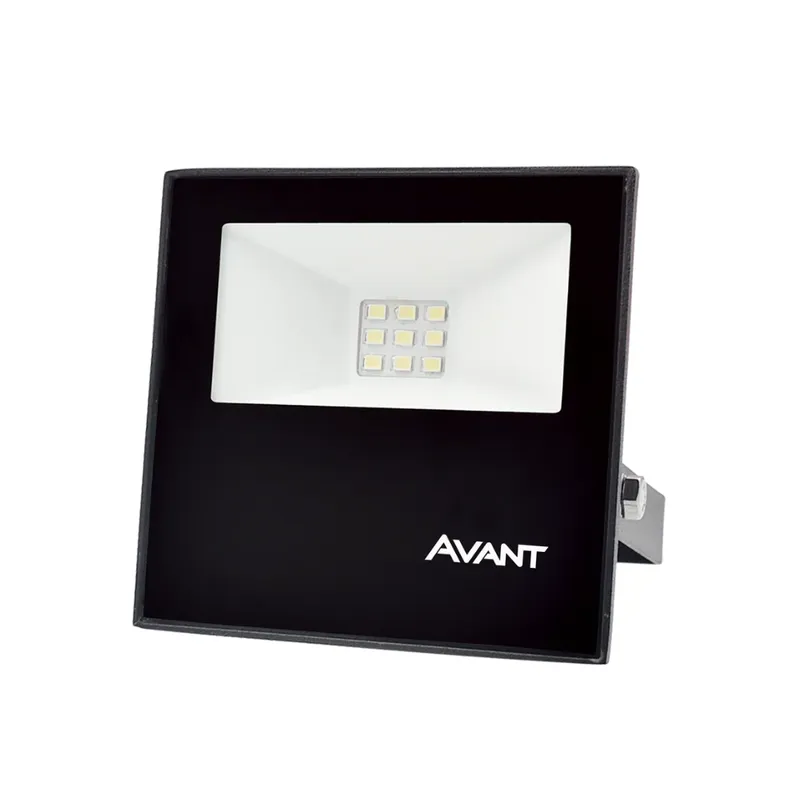 Refletor Avant Led Slim 10w 6500k Preto Bivolt