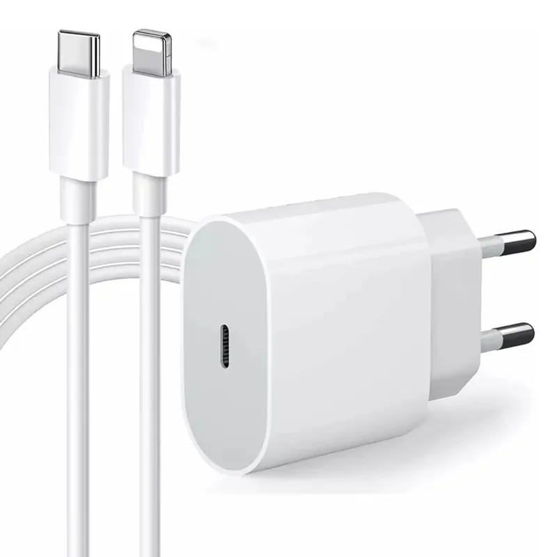 Fonte Carregador Turbo Tipo C Iphone 20w Com Cabo Lightning Usb-c
