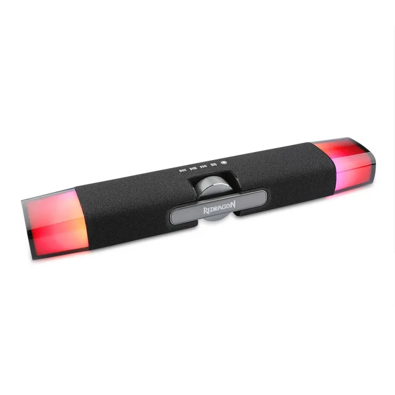 Soundbar Gamer Redragon Dora Gs512 RGB Stereo Bluetooth Usb-c Com Roda De Volume 10w Rms