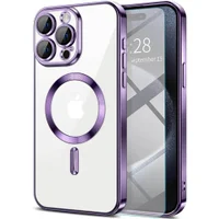 Capa Magsafe com Proteção Lente iPhone 16 Pro - Tela 6.3 Cor: Vinho