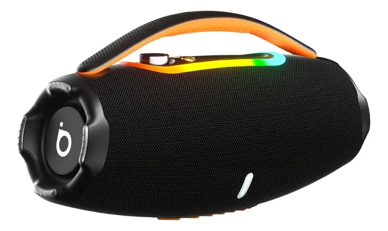 Caixa De Som Portátil Bluetooth Subwoofer Tws Com RGB Ipx6 Cor Preto