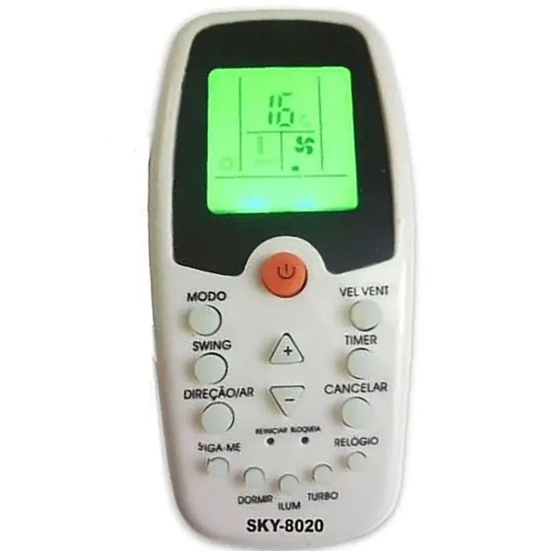 Controle Remoto Mbtech de Ar Condicionado Komeco, Compatível com Kos 18qc 3hx 24fc 3lx