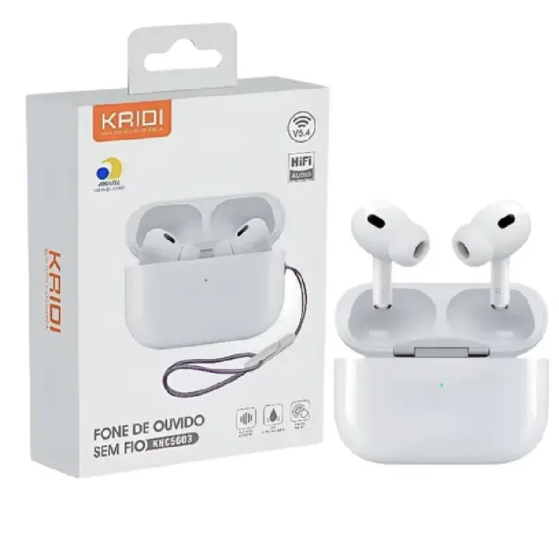 Kaidi Fone De Ouvido Knc-5603 Sem Fio Bluetooth 5.4 Com 30mah Bateria Duradoura Resistente À Água