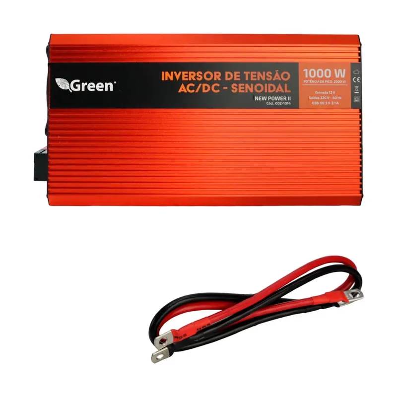 Inversor De Tensão Senoidal 2000w 12v P/ 220v Tomada C/ Usb