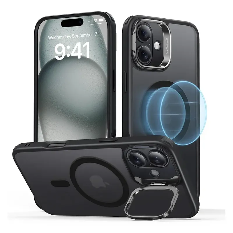 Capa Iphone 16 Esr Classic Com Suporte Stash Preto Fusco