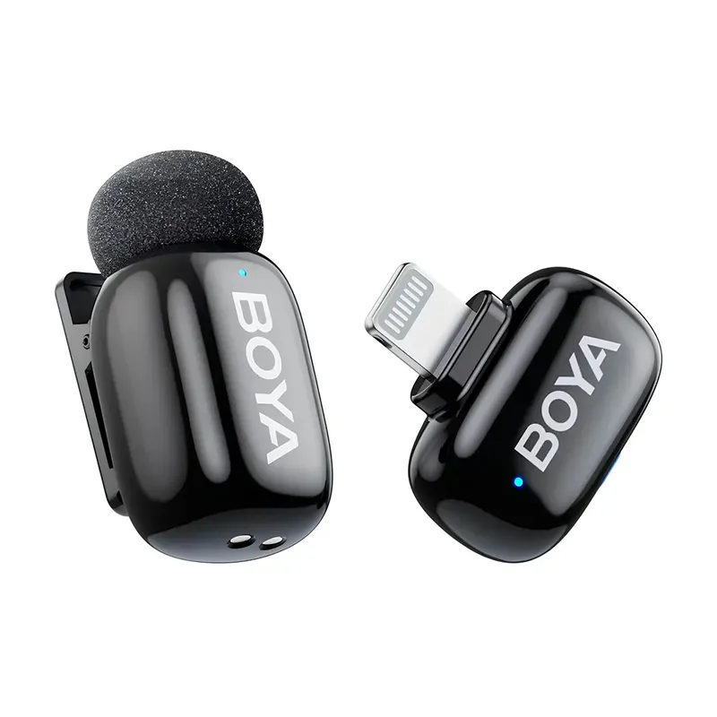 Microfone Lapela Semfio Boya Boyamini-16 Lightning Preto