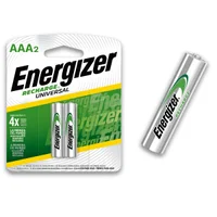 02 Pilhas Energizer Palito Aaa, Recarregável, 700mah, Longa Duração - 1 Cartela
