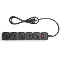 Protetor Eletrônico Intelbras com 5 Tomadas - EPE 205 Preto