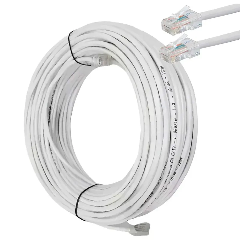 Cabo De Rede Cftv 20 Metros 8 Vias Upt 4 Pares Cat5 Branco