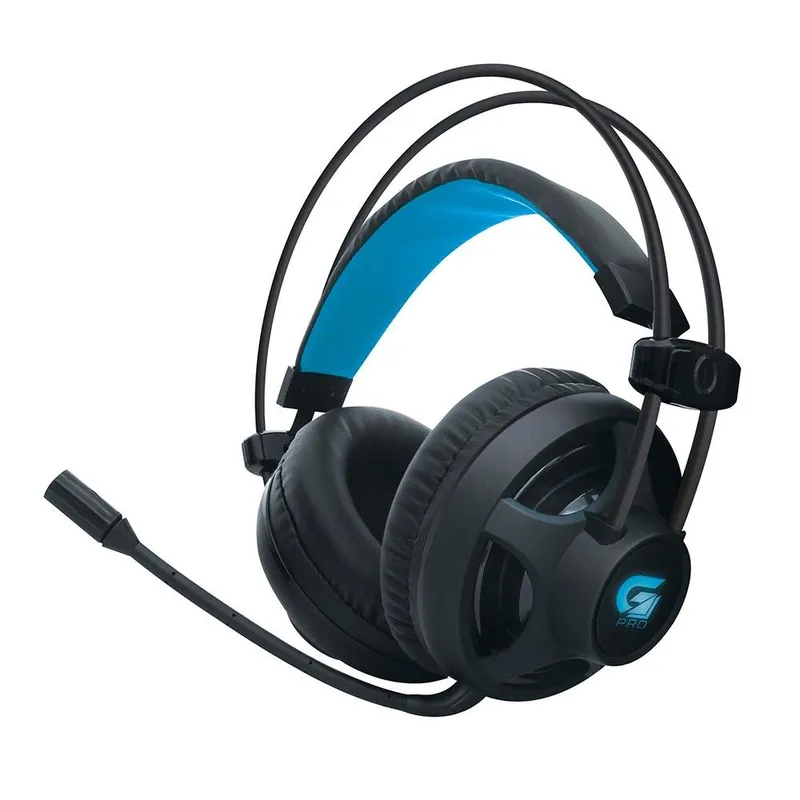 Headset Gamer Fortrek Pro H2 LED Azul Preto | Terabyte