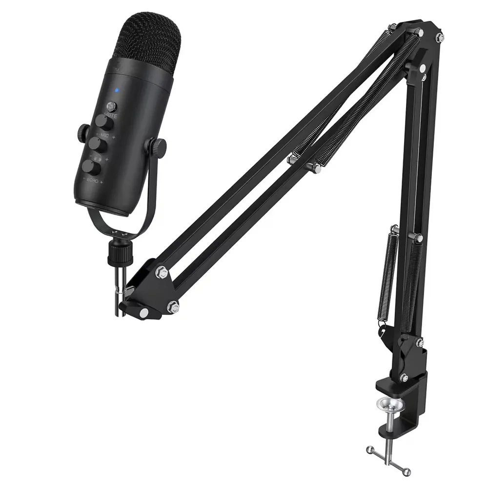 Kit Microfone Condensador Usb K66s + Braço Articulado