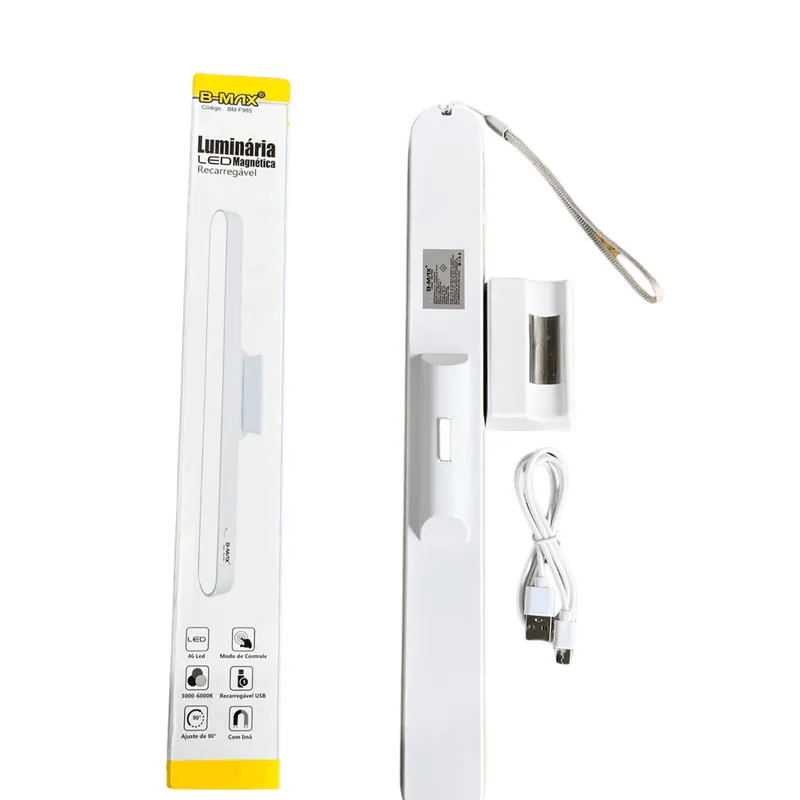 Luminária Luz De LED Magnética Usb Recarregável